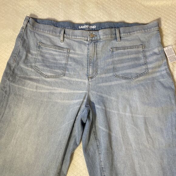 Lands’ End High-rise Crop Jean Denim Capri Size 24W - Picture 2 of 6